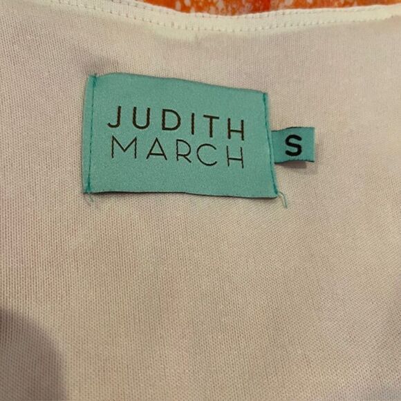 Judith March Women's Dress Orange Gauzy Snakeskin Print White Lined Size Small - Picture 4 of 10